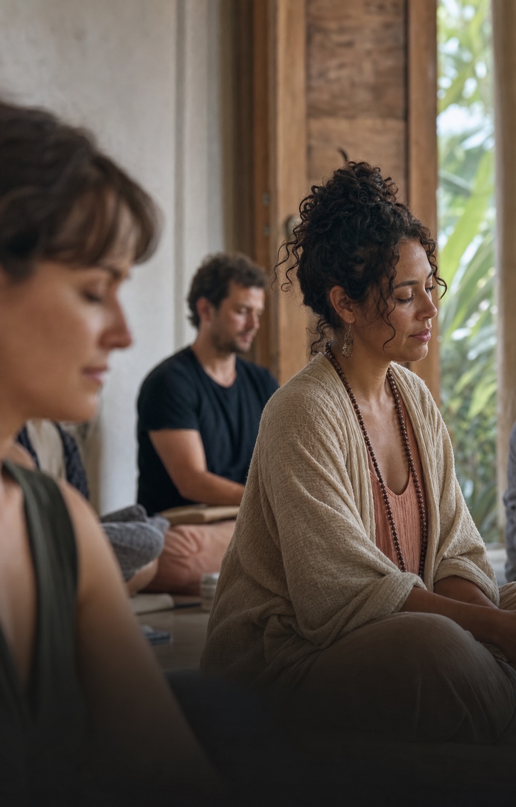 Adults in a quiet reflective workshop