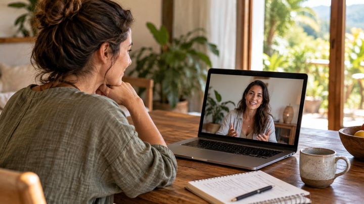 Illustrative one-to-one video preparation call